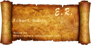 Eckert Robin névjegykártya